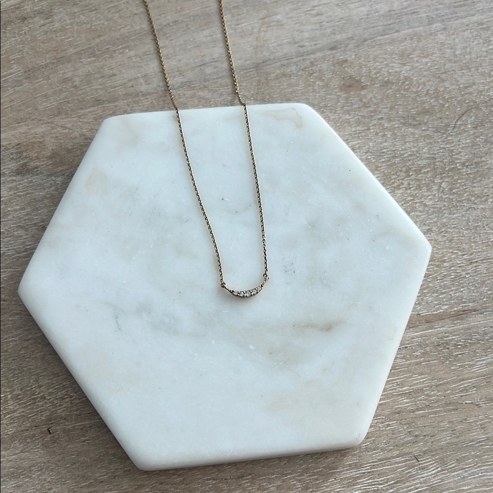 Mejuri crescent necklace